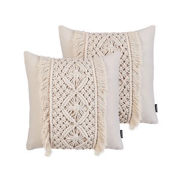 Set di 2 cuscini en Cotone Boho KALAM