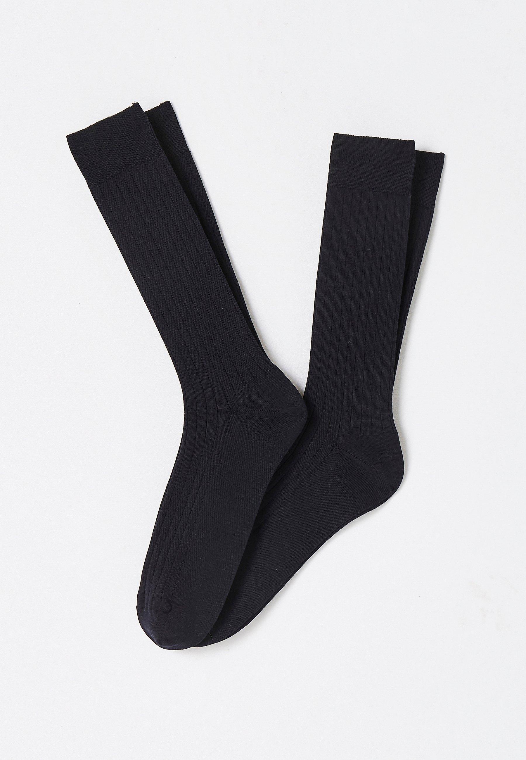 Image of Socken Aus Fil-d`ecosse-mischung. Herren Schwarz 39-41