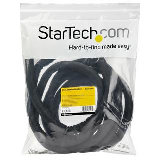 STARTECH.COM  4,6 m Kabelschlauch - Flexibel gewickelter Kabelstrumpf - Ø 2,54 - 3,81cm Durchmesser - Polyester Kabelabdeckung - Kabelkanal - Kabelbündelschlauch - Schutzschlauch - Schwarzer Cable Organizer zum Zuschneiden 