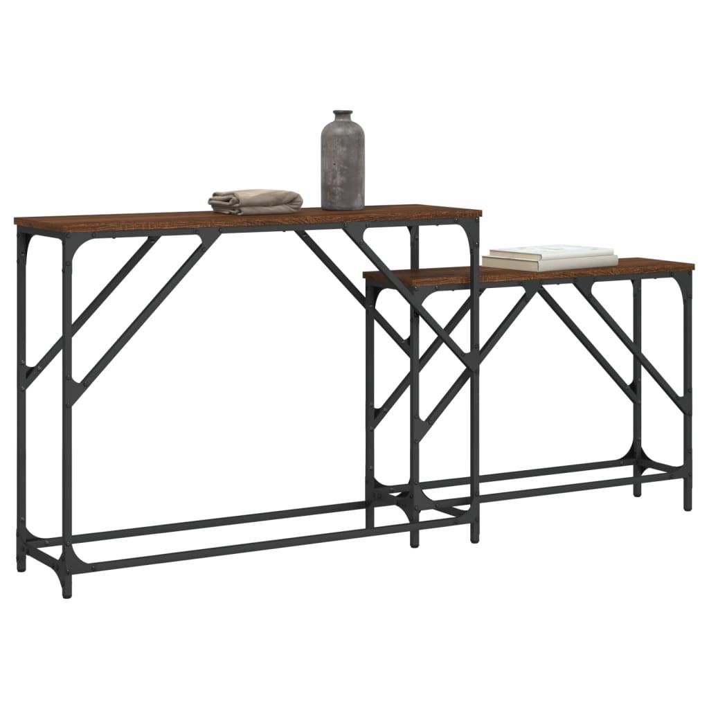 VidaXL Table console gigogne bois d'ingénierie  