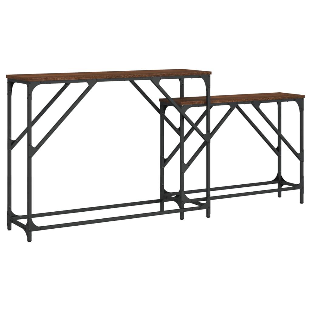 VidaXL Table console gigogne bois d'ingénierie  