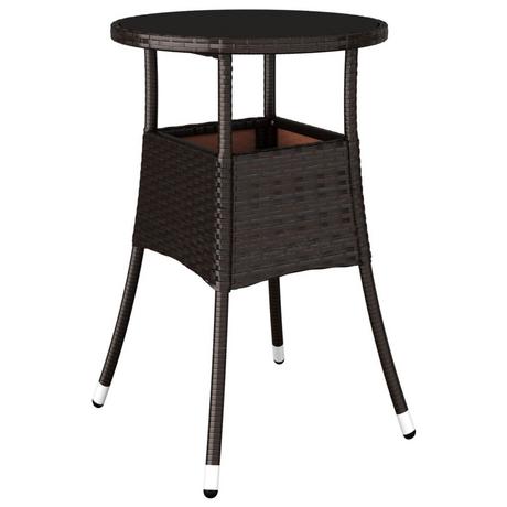 VidaXL Table de jardin rotin synthétique  