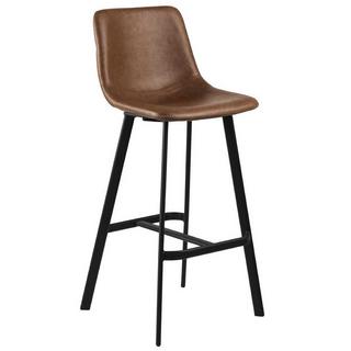 mutoni Tabouret de bar Barnstable Retro Cognac Noir  