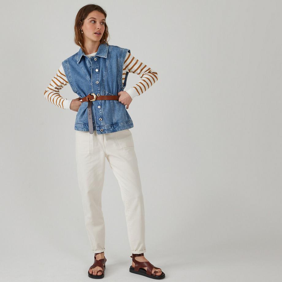 La Redoute Collections Pull Marinière avec Détail Boutonné  