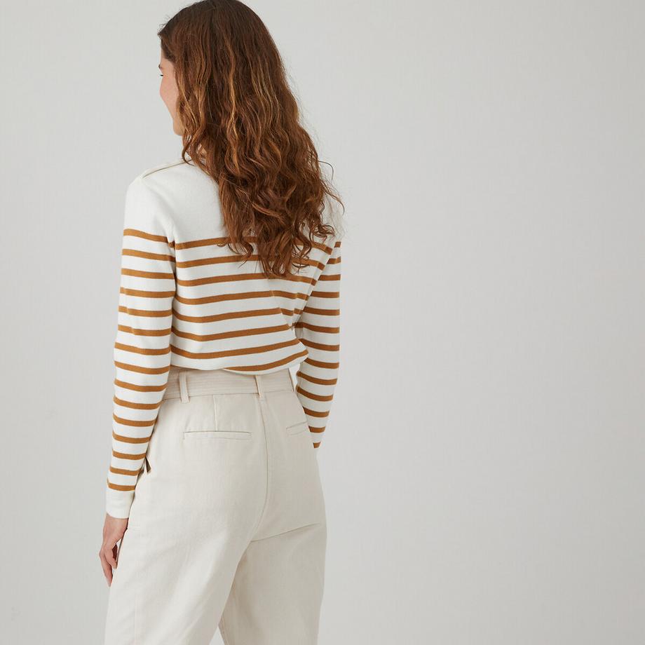 La Redoute Collections Pull Marinière avec Détail Boutonné  