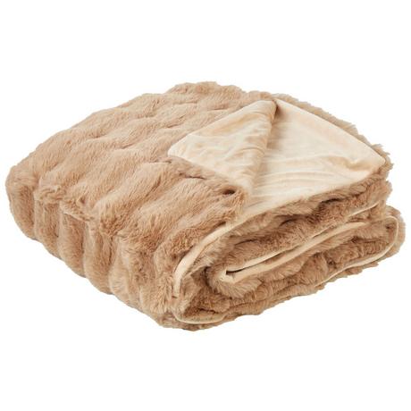 Beliani Salka Coperta Morbida Classica in Pelliccia Sintetica  