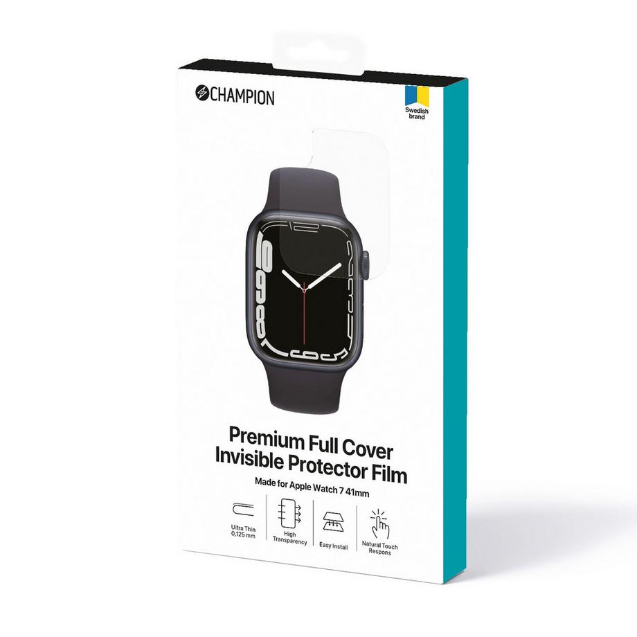 Champion  Displayschutzfolie für Apple Watch 7/8, 3er-Pack, 41 mm 