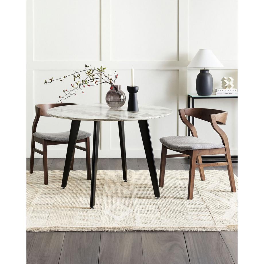 Beliani Set di 2 sedie da pranzo en Tessuto Retrò MAROA  