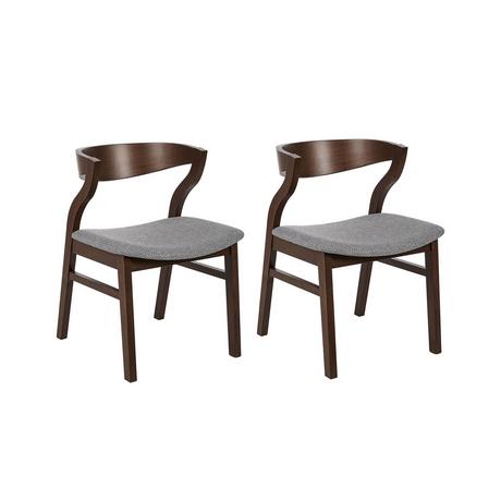 Beliani Lot de 2 chaises de salle à manger en Polyester Rétro MAROA  