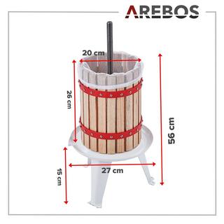 Arebos  Pressa per frutta 6 L Mash Press Pressa per vino 