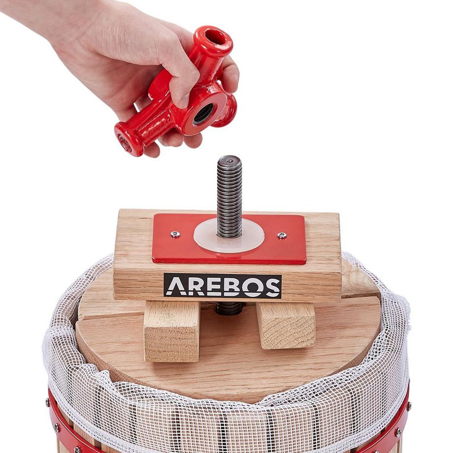 Arebos  Obstpresse 6 L Maischepresse Weinpresse Apfelpresse Fruchtpresse 