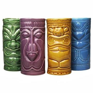 4x Tasses en Céramique - Tiki