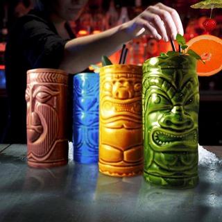 Mikamax 4x Tasses en Céramique - Tiki  