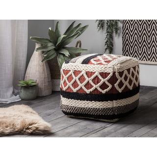 Beliani Pouf aus Baumwolle Boho SAGAR  