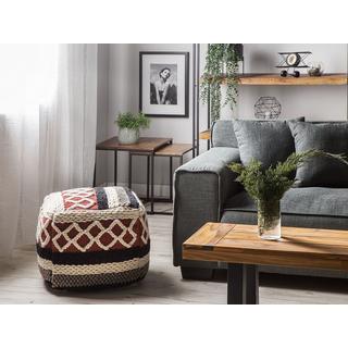 Beliani Pouf aus Baumwolle Boho SAGAR  