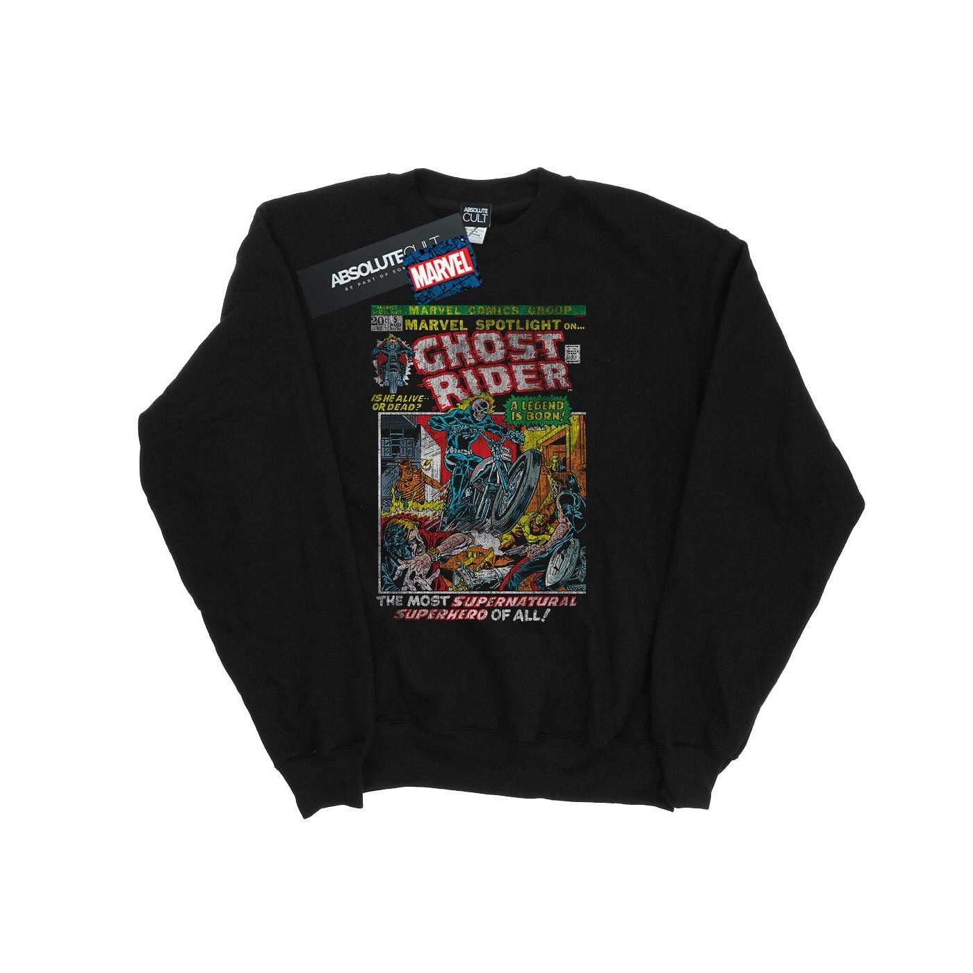 Image of Ghost Rider Distressed Spotlight Sweatshirt Mädchen Schwarz 128