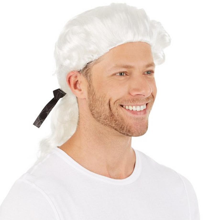 Tectake  Perruque pour homme marquis baroque 