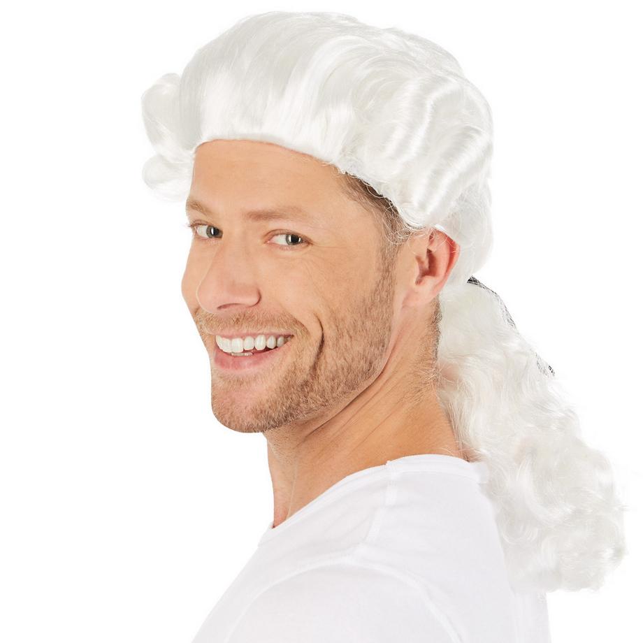 Tectake  Perruque pour homme marquis baroque 