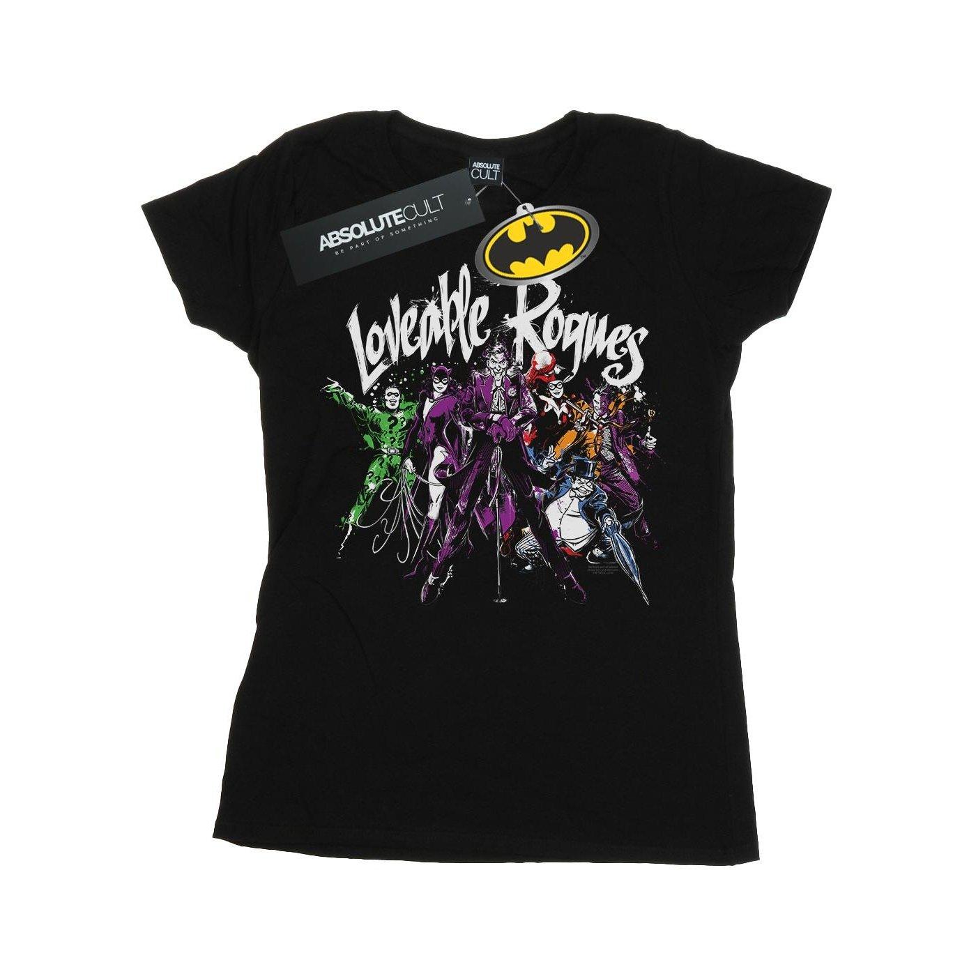 Image of Batman Loveable Rogues Tshirt Damen Schwarz S
