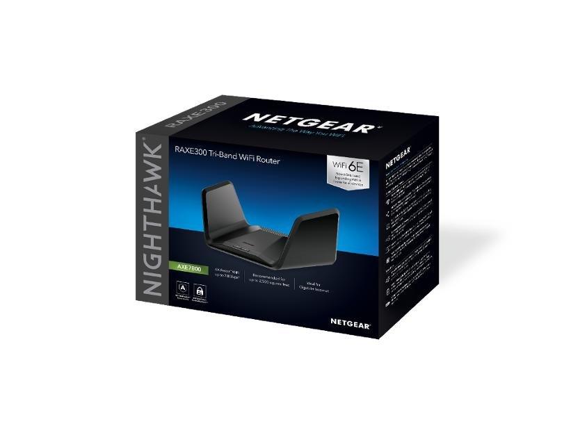 NETGEAR  Nighthawk RAXE300 WLAN-Router Gigabit Ethernet Tri-Band (2,4 GHz / 5 GHz / 5 GHz) Schwarz 