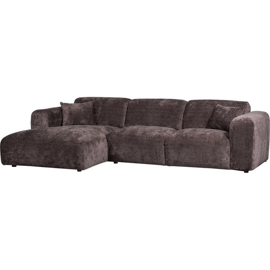 Ecksofa Cloud links gewebte Chenille warm brown 280x165