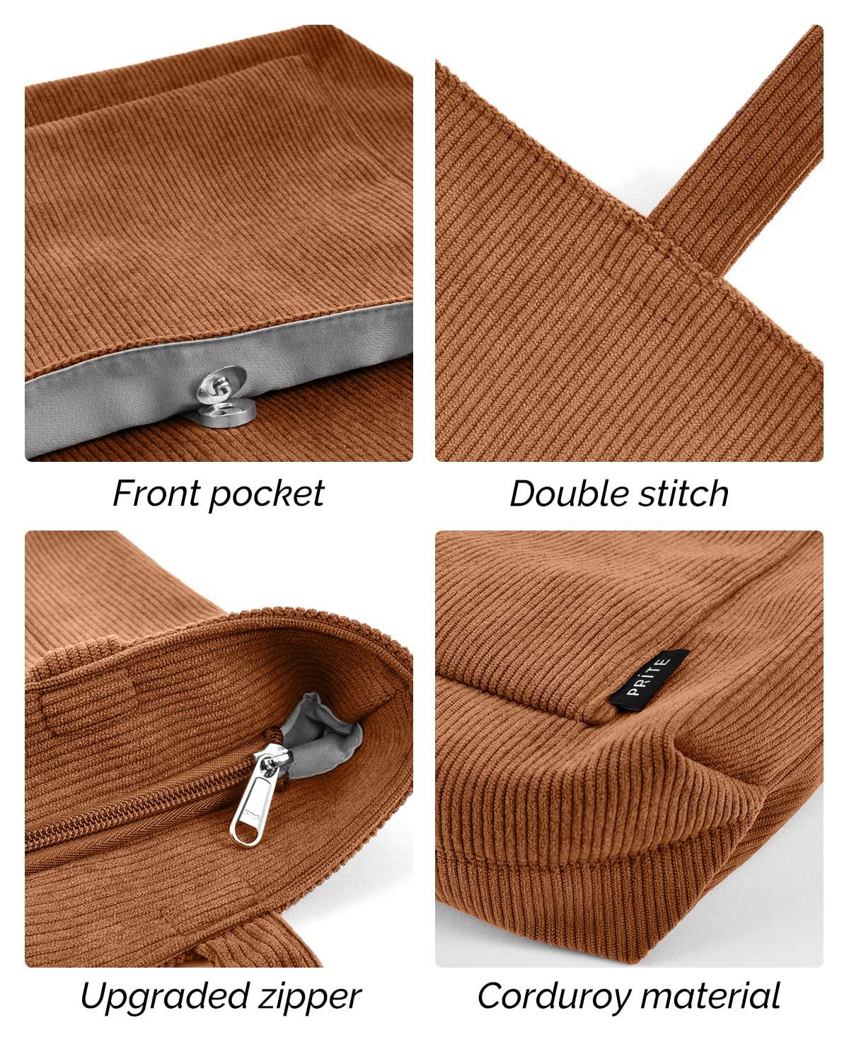 Only-bags.store Cord Tasche Umhängetasche mit Reissverschluss Gross Shopper Tote Bag Handtasche  