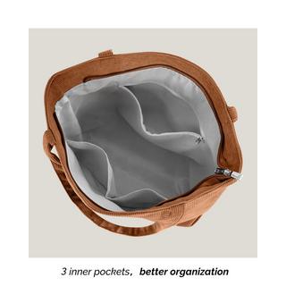 Only-bags.store Cord Tasche Umhängetasche mit Reissverschluss Gross Shopper Tote Bag Handtasche  