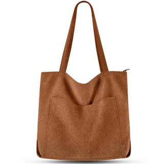 Only-bags.store Cord Tasche Umhängetasche mit Reissverschluss Gross Shopper Tote Bag Handtasche  