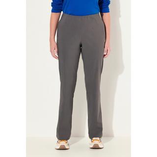 Ulla Popken  Pantalon thermique en tissu bengaline bien chaud, coupe Slim Fit avec ceinture élastique 