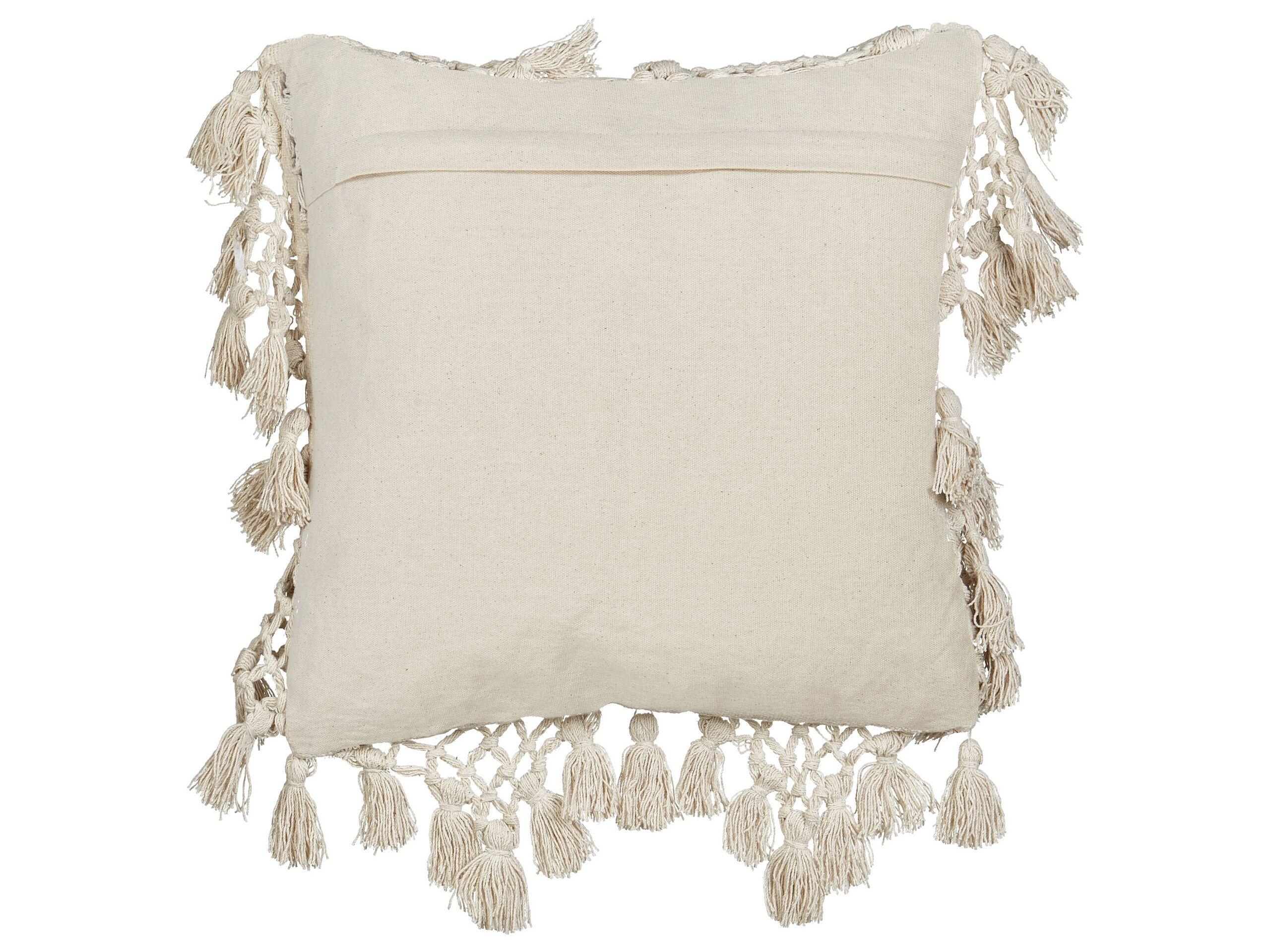 Beliani Lot de 2 coussins en Coton Boho OLEARIA  