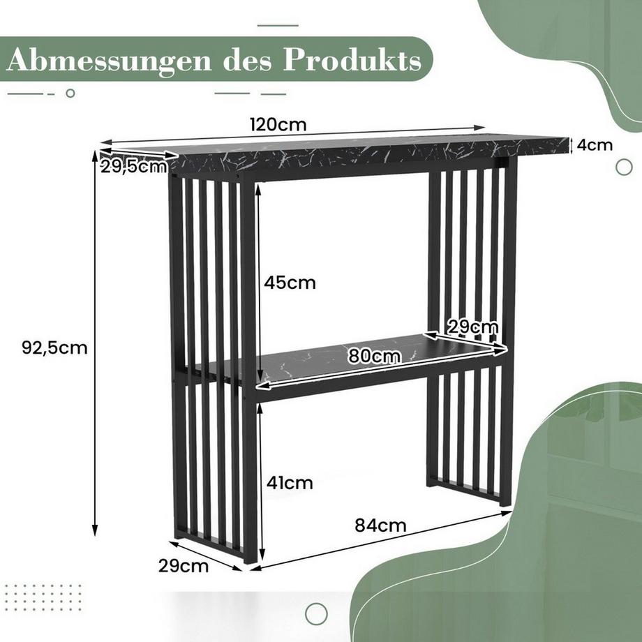 Northix 2-stufiger Marmor-Konsolentisch  