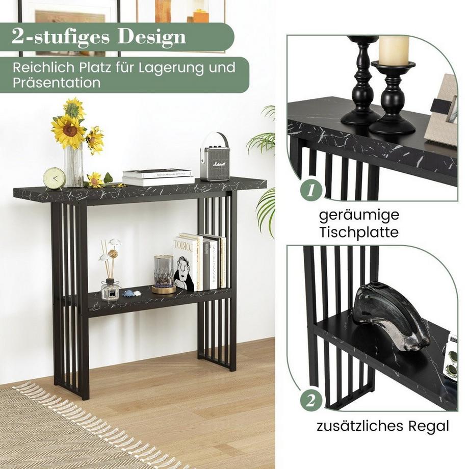 Northix 2-stufiger Marmor-Konsolentisch  