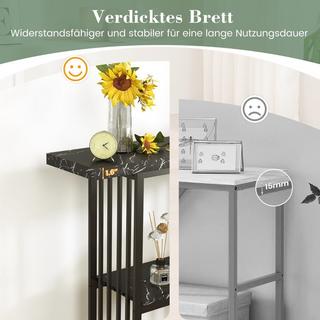 Northix Tavolo consolle in marmo a 2 livelli  