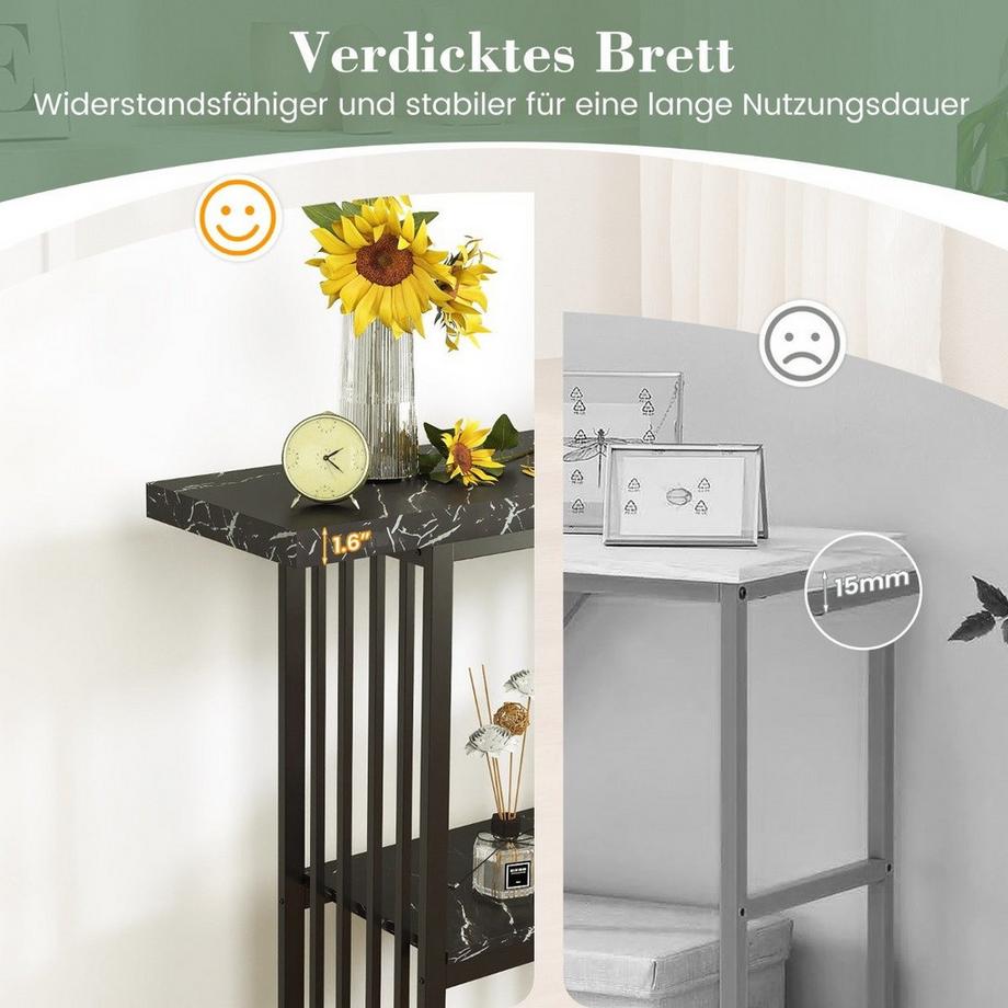 Northix 2-stufiger Marmor-Konsolentisch  