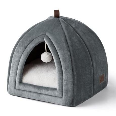 Alopini  Grotte pour Chats Gros Chats - Lit Pliable pour Chat avec Oreillers Lavables, Tente pour Chat pour Chatons Petits et Moyens Animaux, Maison pour Chat Douce et Chaude pour l'intérieur, 38x38x38cm 