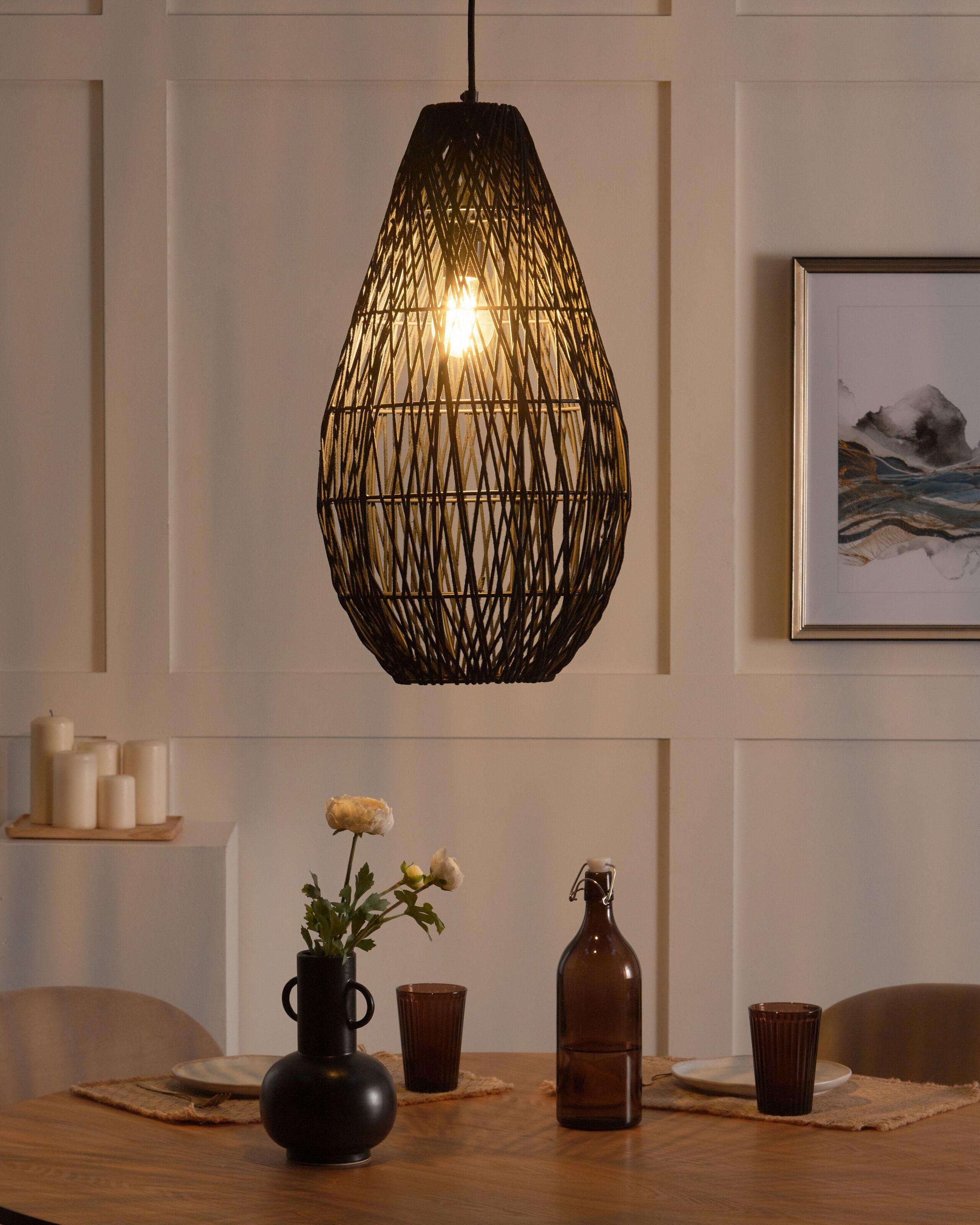 Beliani Lampe suspension en Coton Boho ANNOTTO  