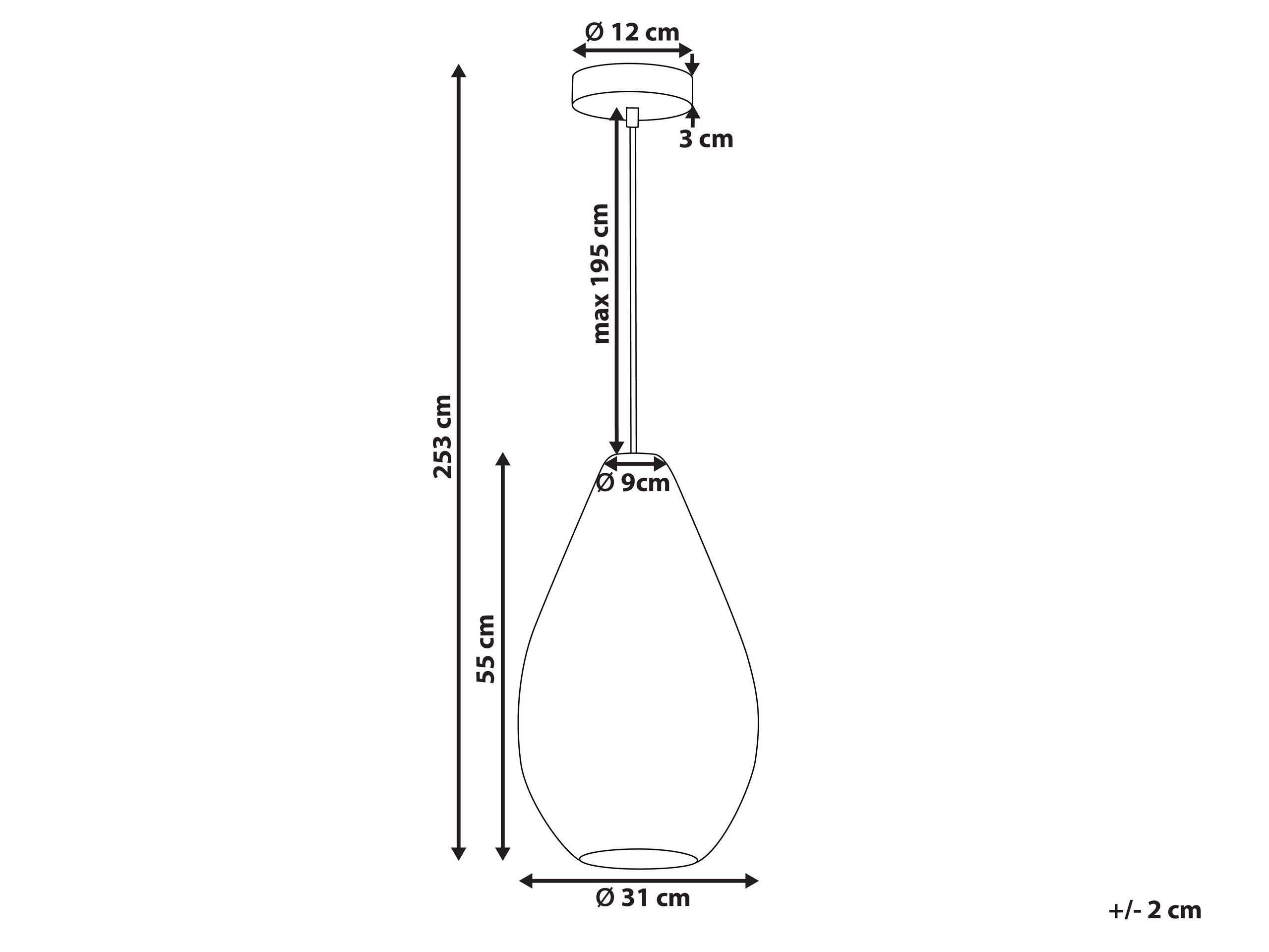 Beliani Lampe suspension en Coton Boho ANNOTTO  