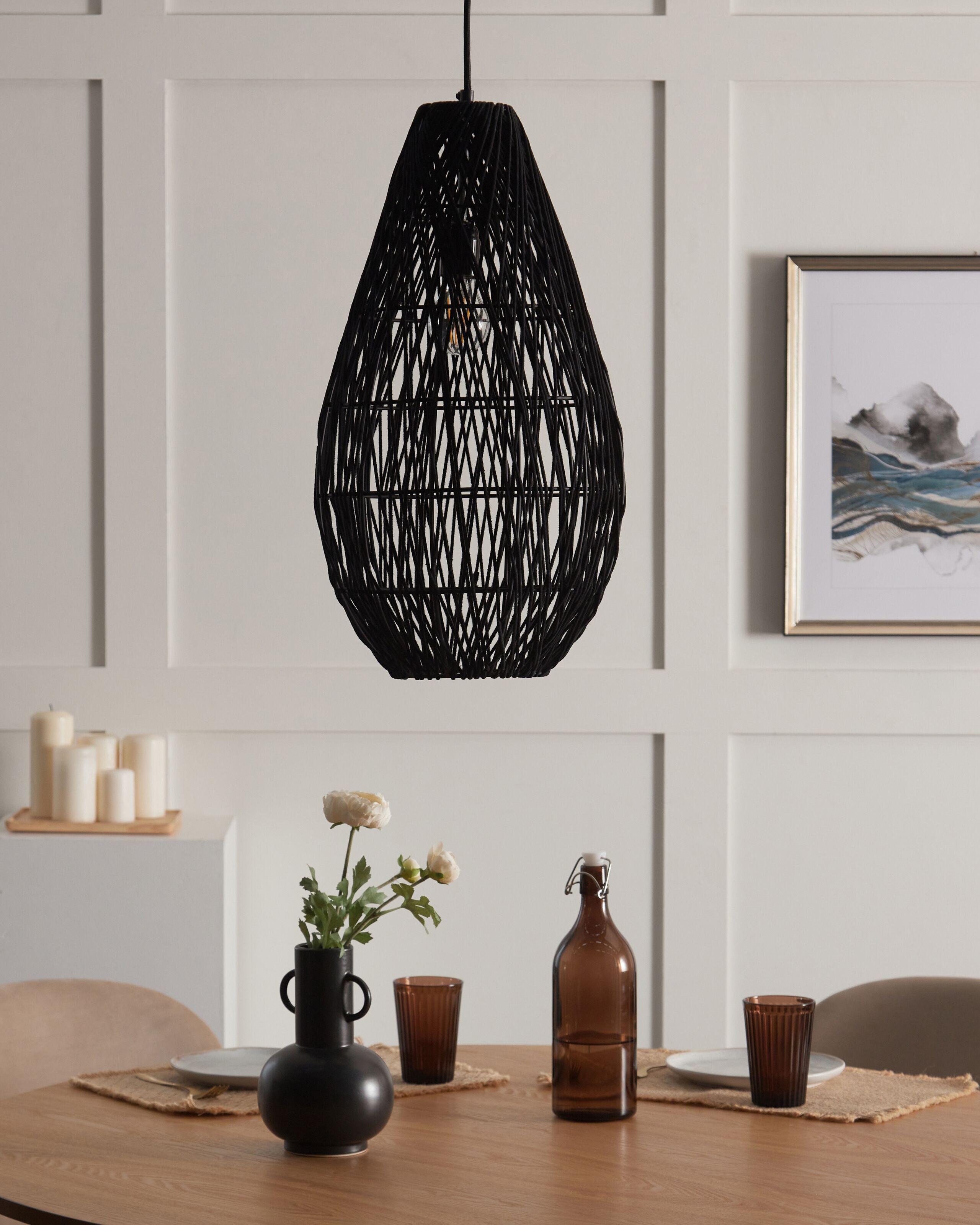 Beliani Lampadario en Cotone Boho ANNOTTO  