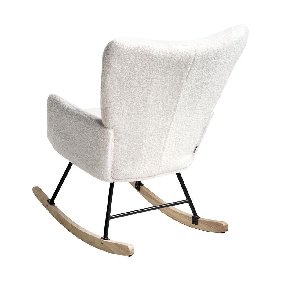 Beliani Fauteuil à bascule en Bouclé Cottage SANDVE  