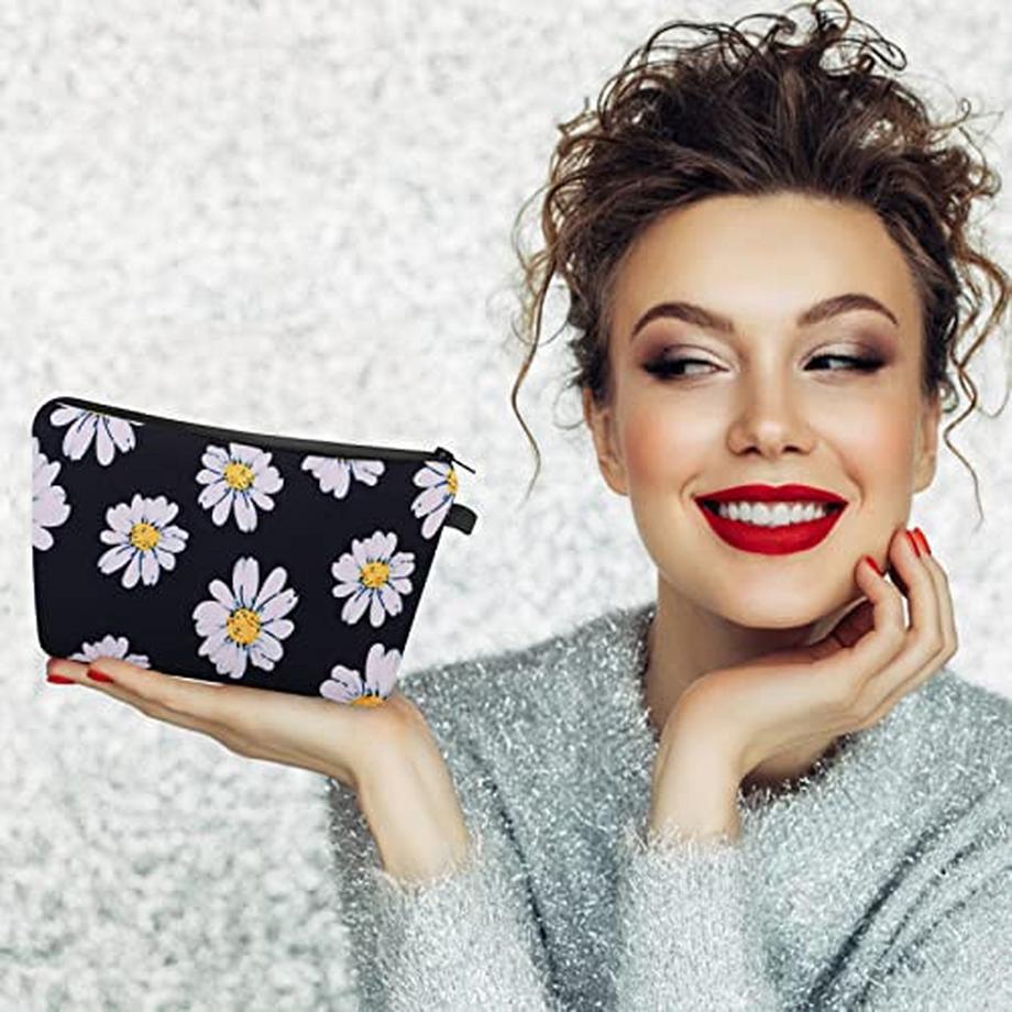 Only-bags.store Trousse de Maquillage en Toile Sac à Main Mini Pochette Portefeuille  