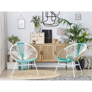 Beliani Lot de 2 chaises en Polyrotin Moderne ACAPULCO  