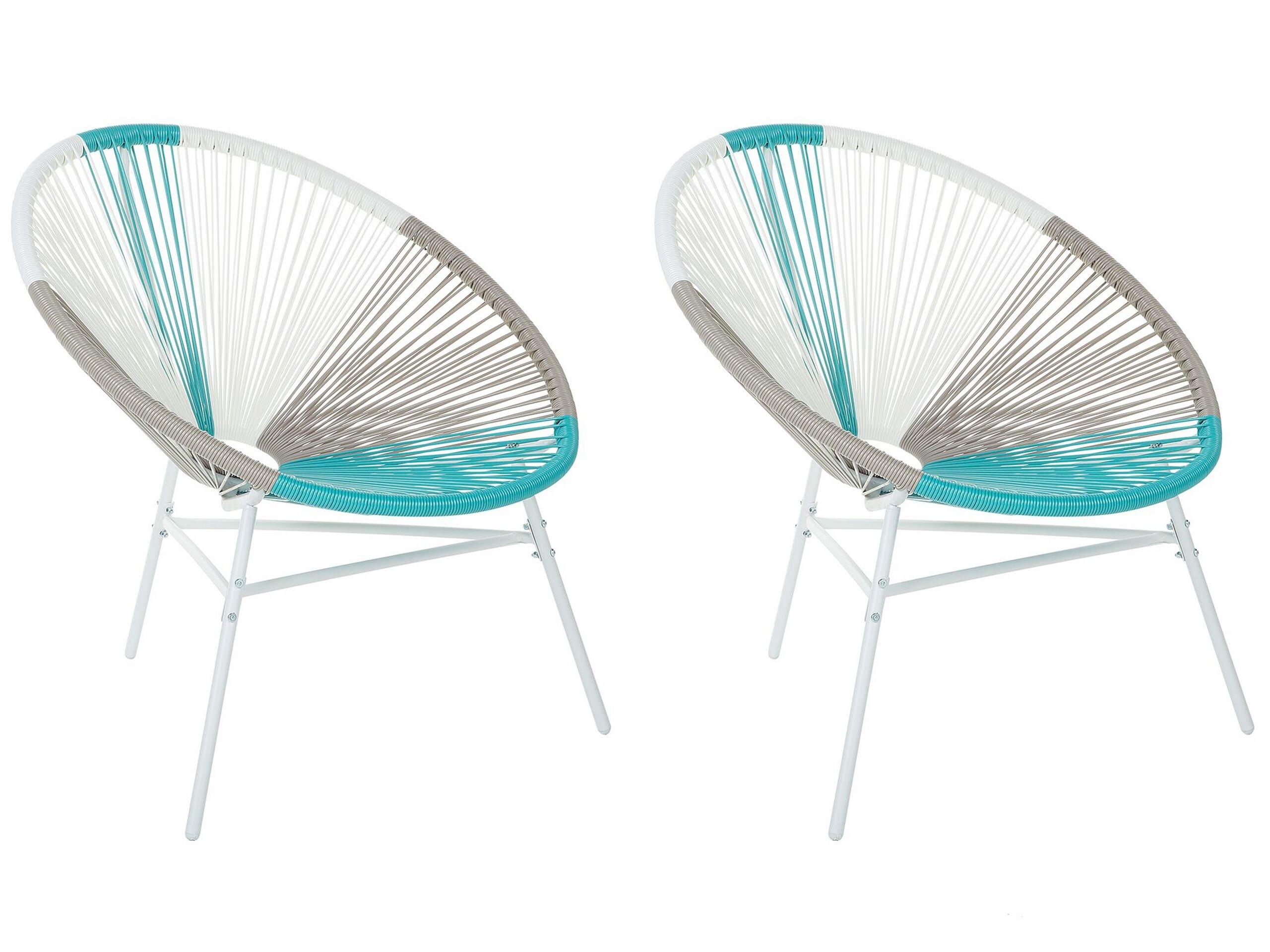 Beliani Lot de 2 chaises en Polyrotin Moderne ACAPULCO  