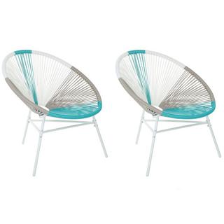 Beliani Lot de 2 chaises en Polyrotin Moderne ACAPULCO  