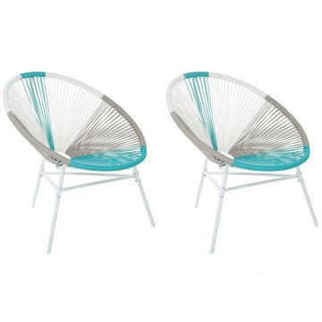 Lot de 2 chaises en Polyrotin Moderne ACAPULCO