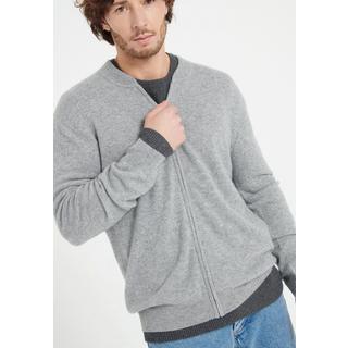 Studio Cashmere8  LUKE 10 Cardigan con collo a bomber - 100% cashmere 