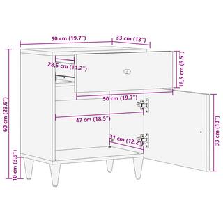 VidaXL Nachttisch holz  