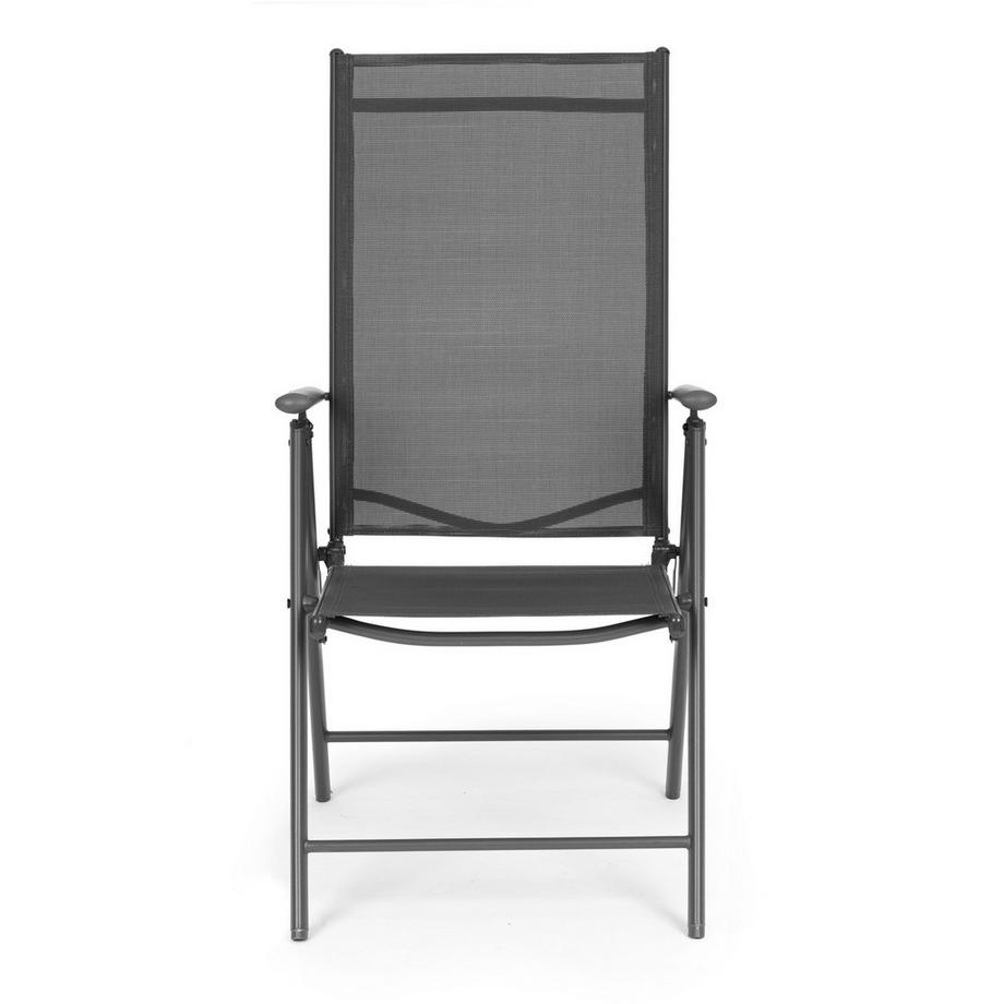 Northix Lot de 2 chaises de jardin pliables en acier avec dossier réglable MultiGarden  