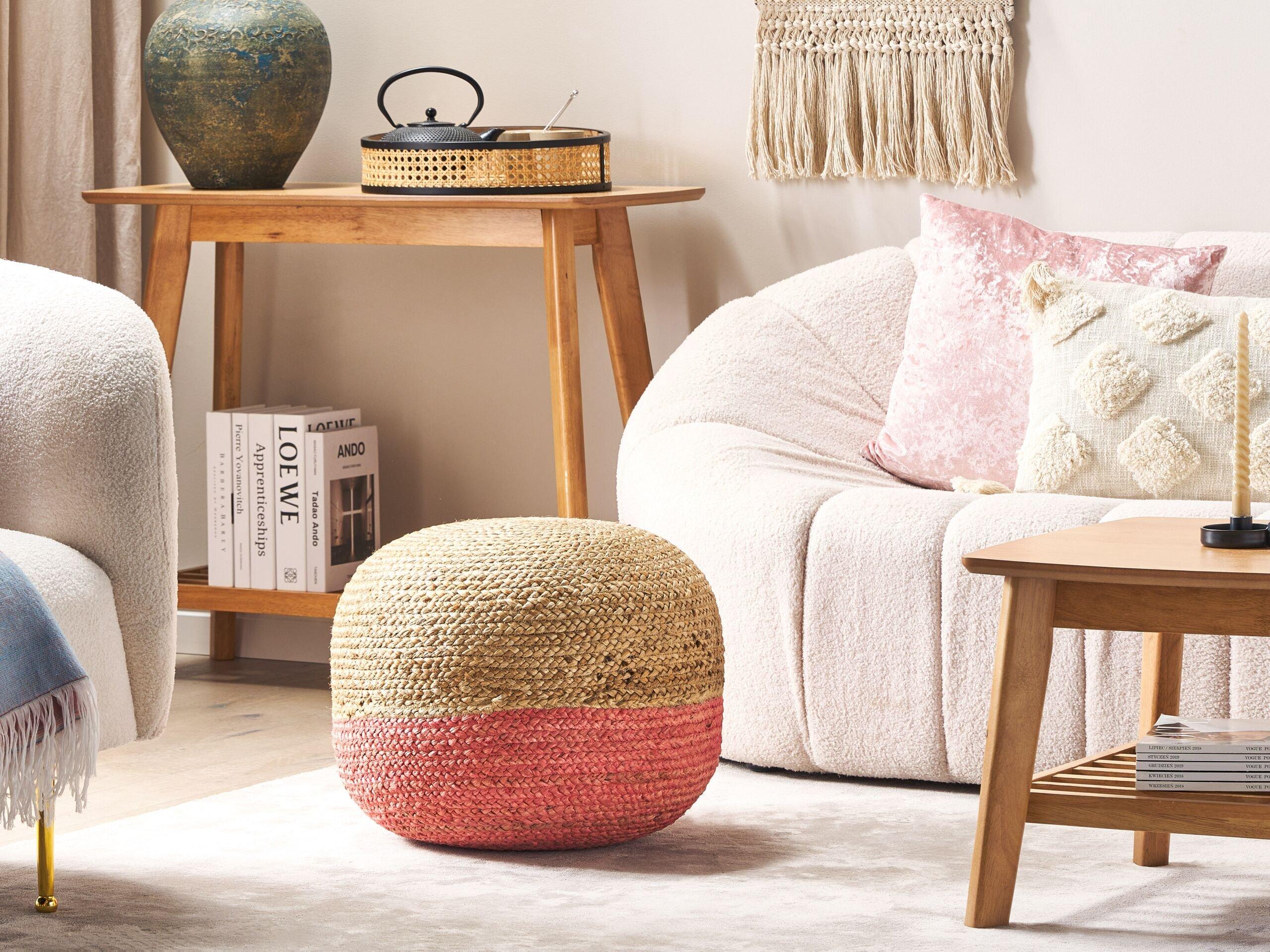 Beliani Pouf en Iuta Boho DUKI  