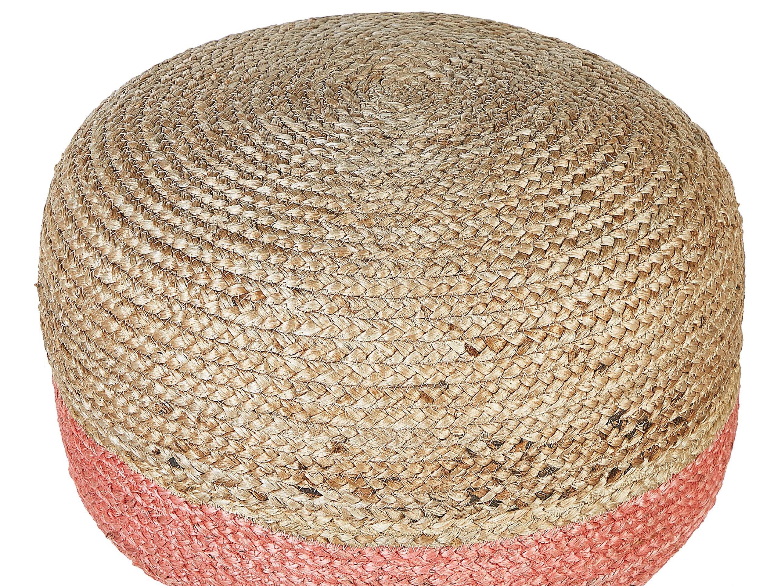 Beliani Pouf en Jute Boho DUKI  