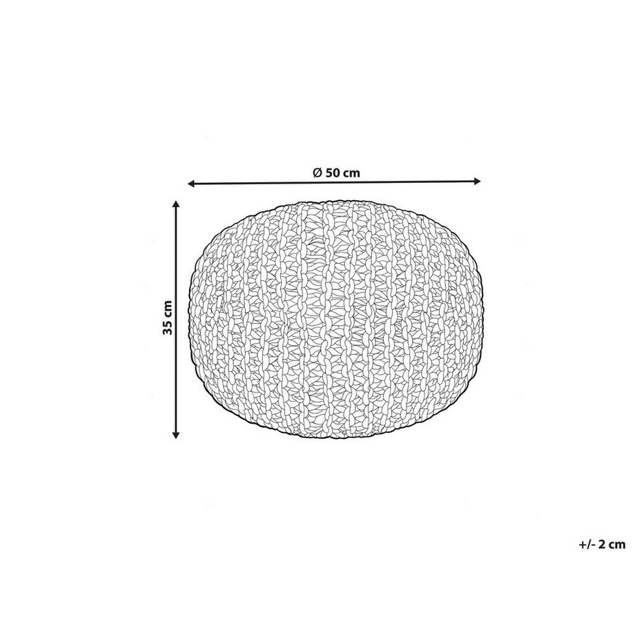 Beliani Pouf aus Jute Boho DUKI  